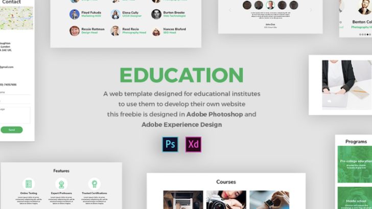 Coding Test Page for Online Education Website - Xd File