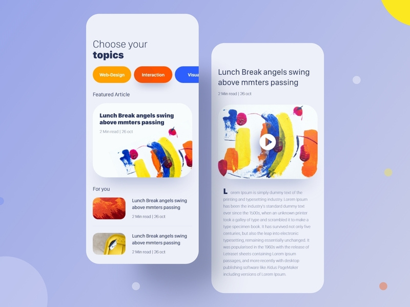 News App Mobile Concept