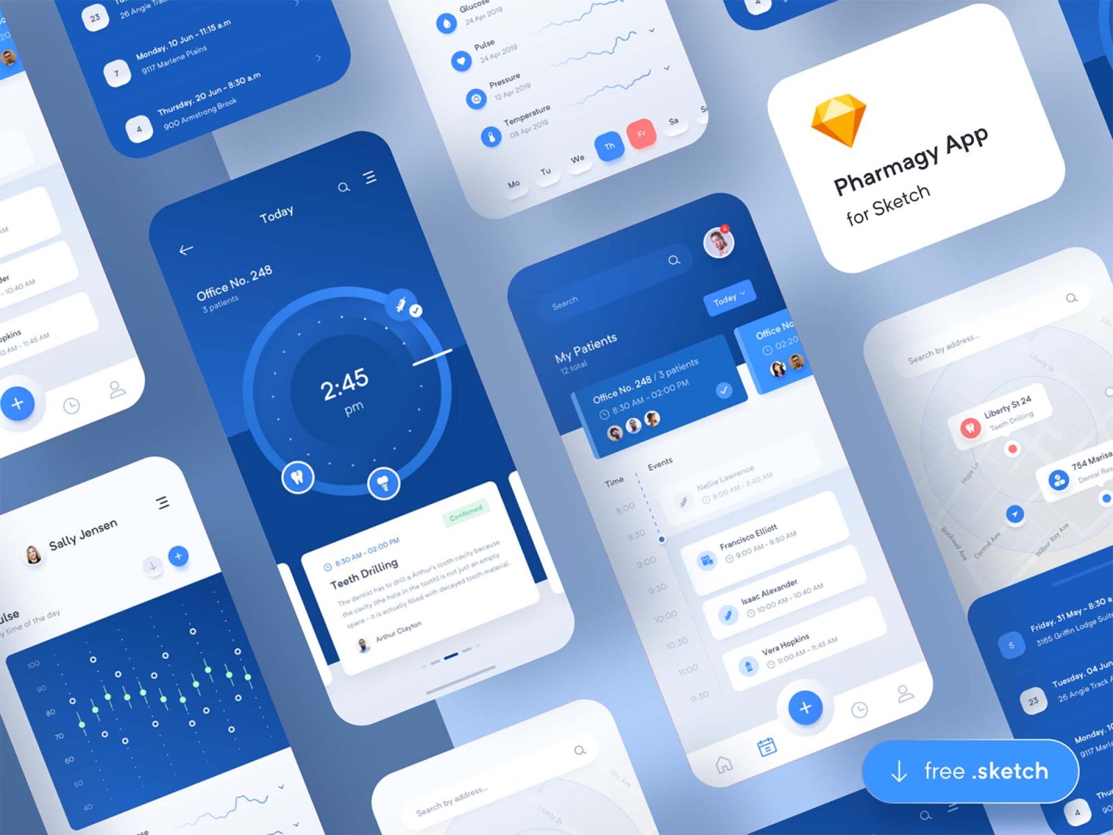 Pharmagy Medical App Template Sketch File