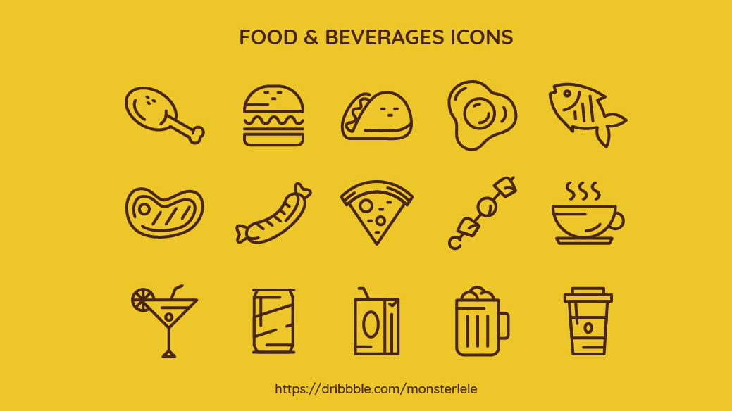 Food Beverages Icons Xdfile