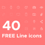 Free line icon vector file