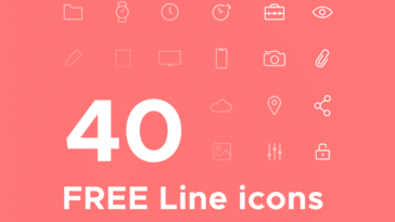 Free line icon vector file