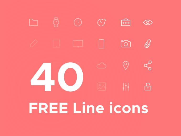 Free line icon vector file