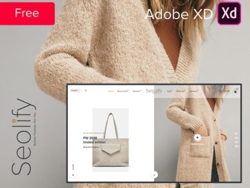 Fashion Dress Store Website XD Template