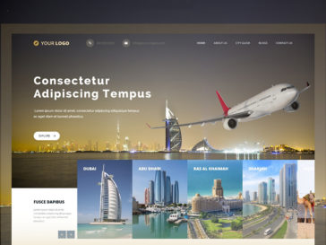 dubai city adobe xd templates