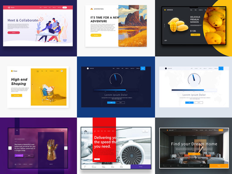 Free Adobe XD Website Landing Page Templates