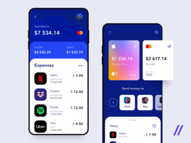 Mobile Banking & Finance App UI | Figma Template - Xd File