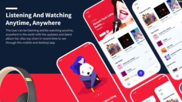 Music Player App Adobe XD template