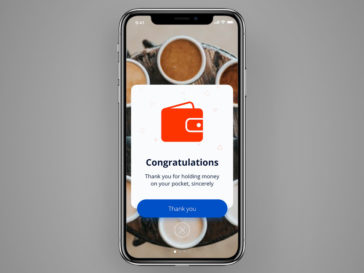 payment notification popup design xd