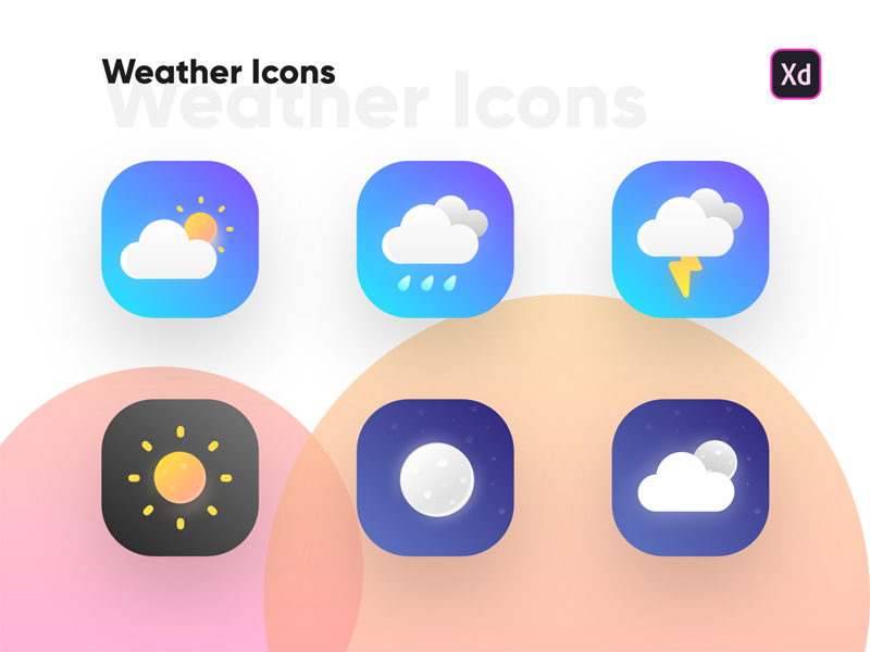 Weather Icon Freebies XdFile