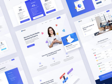 Social media adobe xd templates