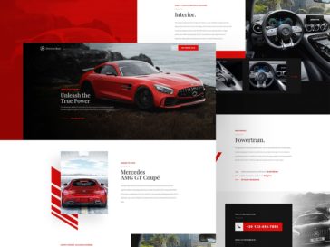 Buy Car Website Landing Page Adobe XD Template