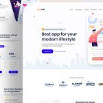 Mobile App Landing Page Template PSD