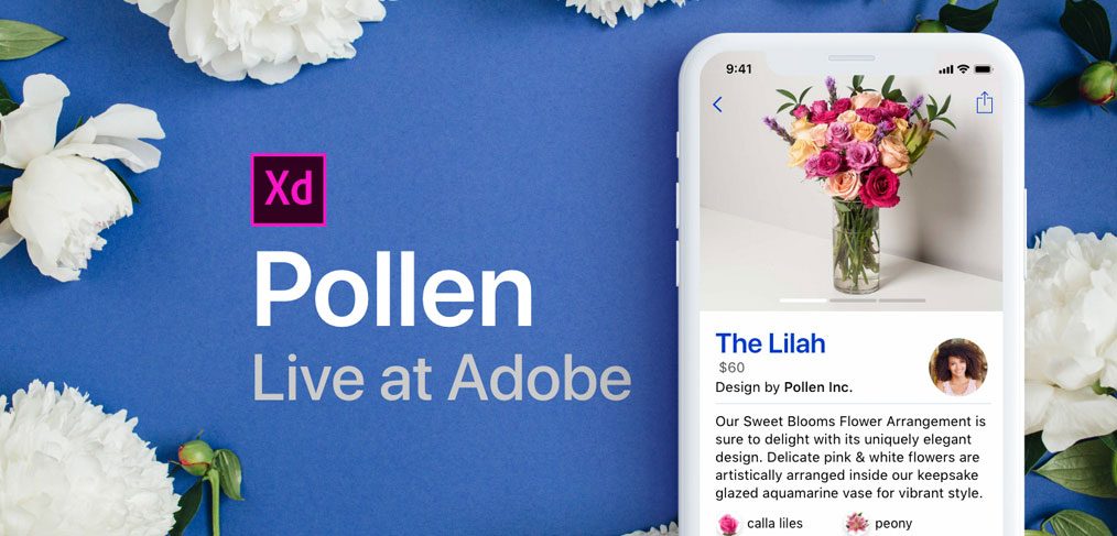 Pollen Ecommerce XD App Template 1014x487