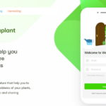 Plant care watering app Adobe XD template