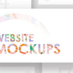 Floating Website Screen PSD Mockup Free