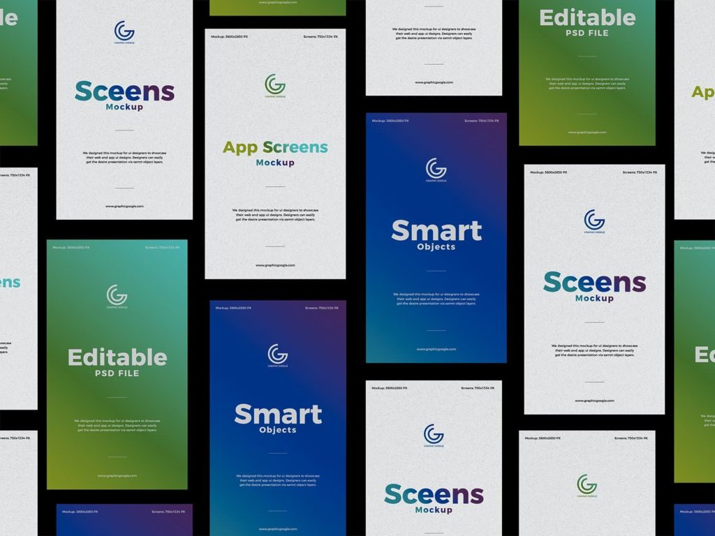 Free Screens UX/UI Design Mockup - Xd File