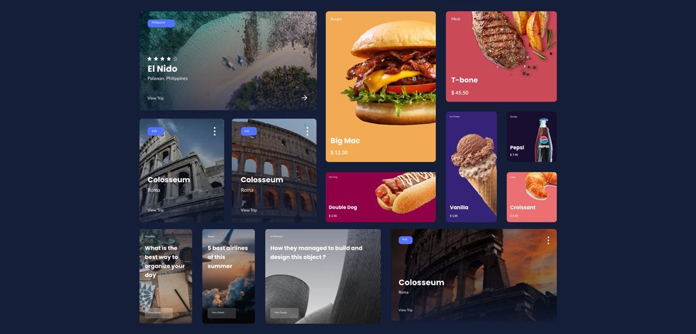 27 Free UI Cards For Adobe XD 1014x487