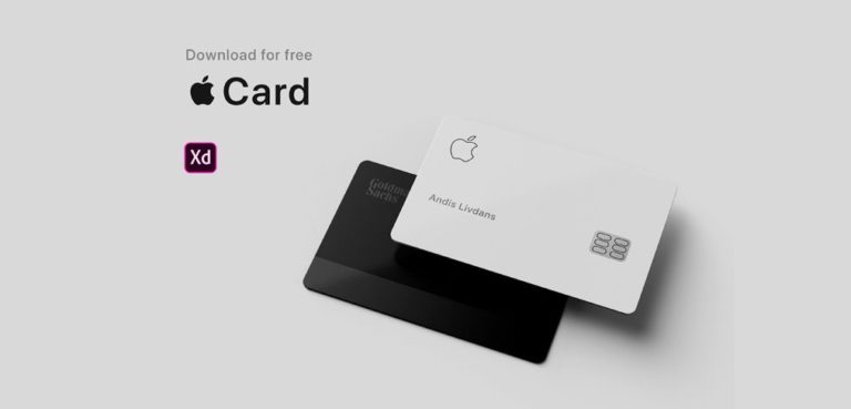 Free Apple Card Adobe XD Mockup - Xd File