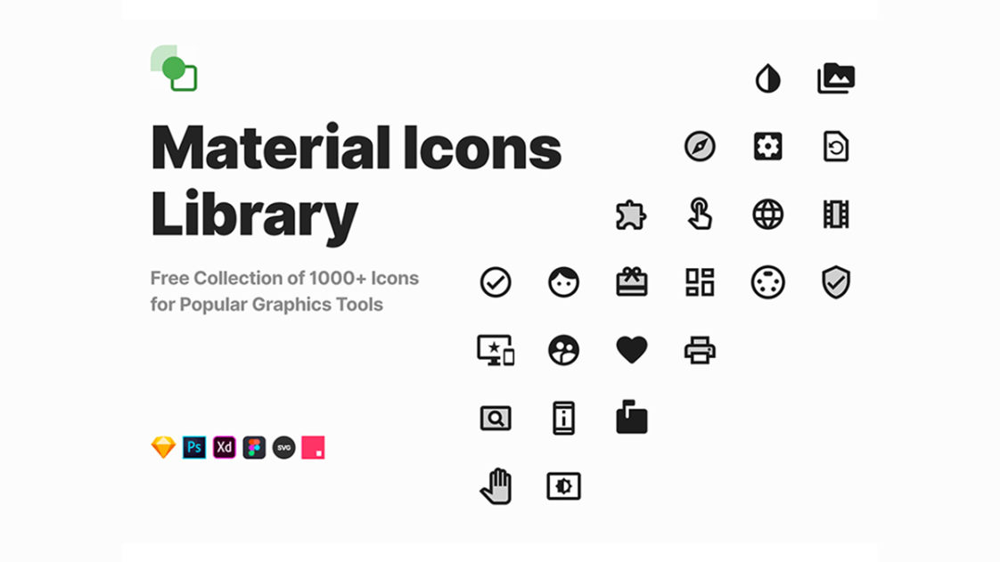 Modern Material Icons Library 1000+ free vector icons Xd File