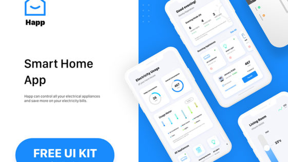 Free Apart - Smart Home UI kit for Adobe XD - Xd File