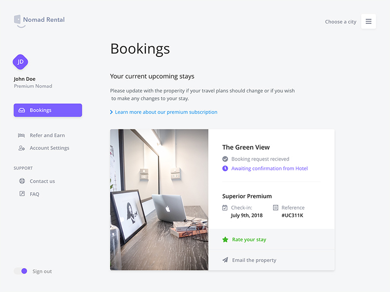 Guest Dashboard Freebie Xd C4