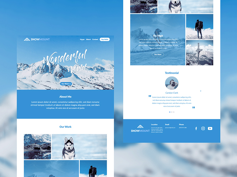 Wonderful World Landing Page Free Download
