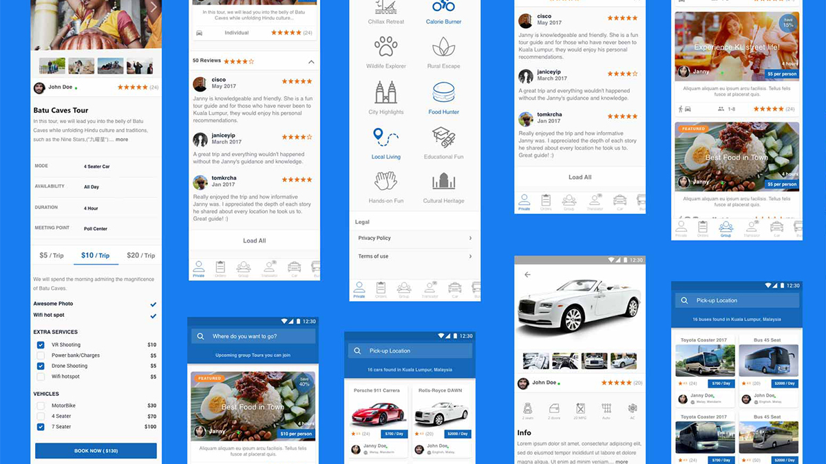 Travel App UI Kit XD