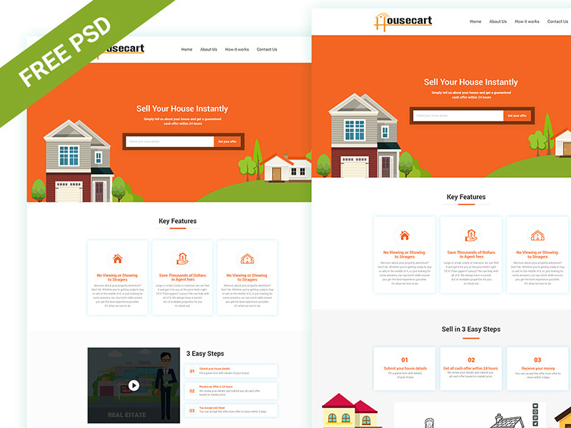 Realestate Psd Template Free Psd