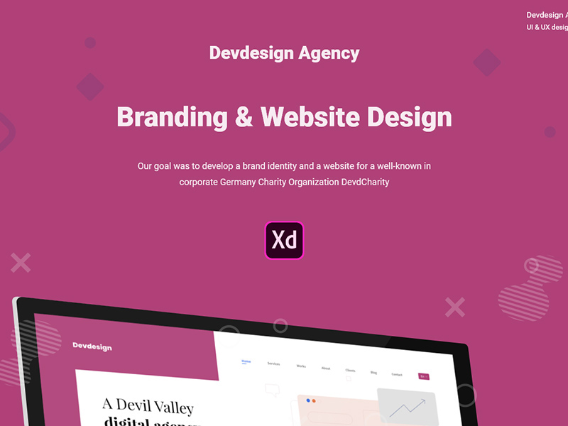 Free Devdesign Agency Xd Ui Website Templates