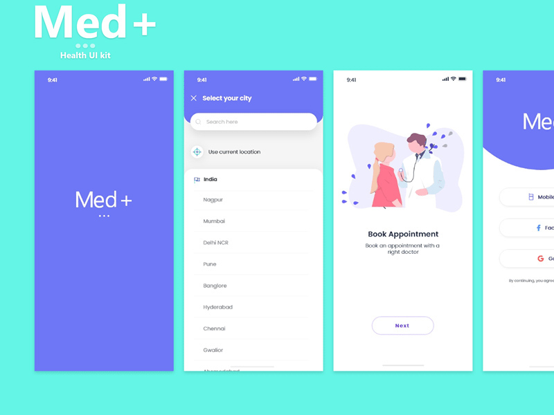 Med App Free Ui Kits X2