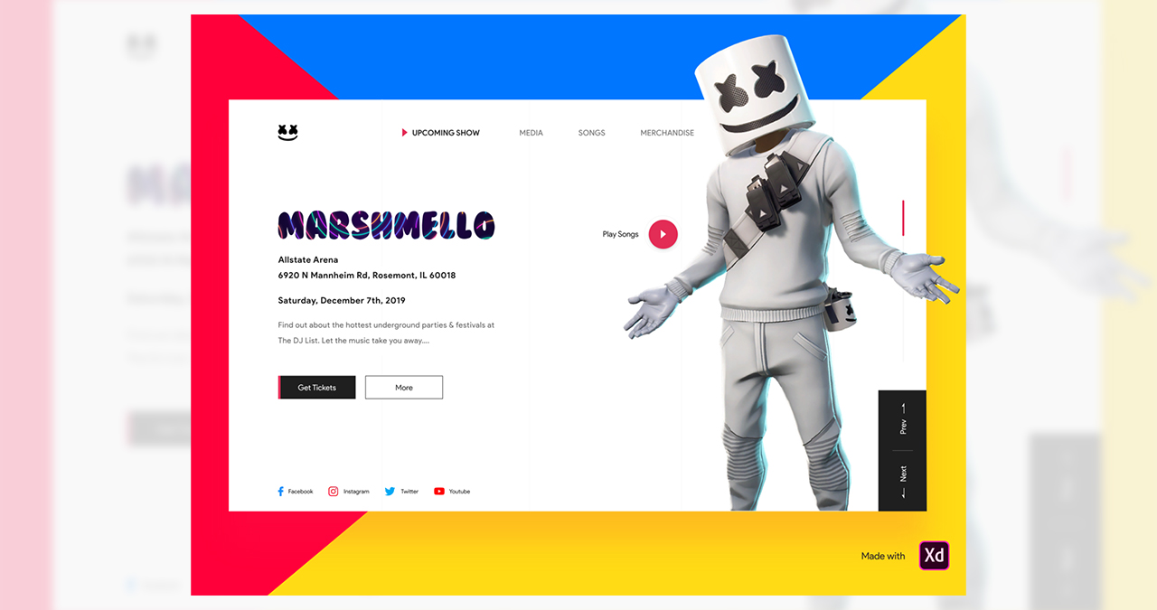 Concert Responsive Xd Template