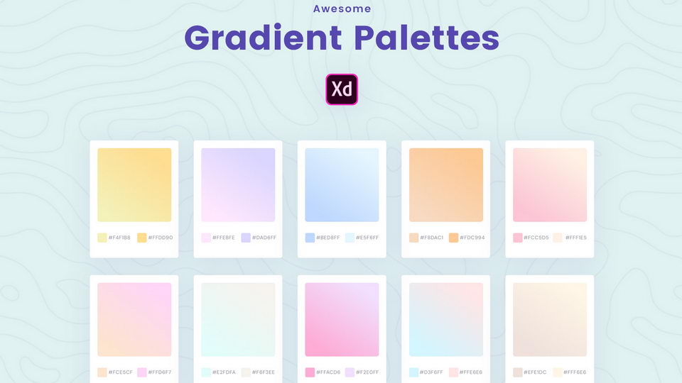 Pastel Gradients XD Templates - Xd File