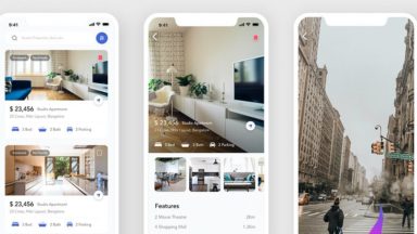 Free Hotel Real Estate Finder Mobile App UI Kit - Xd File