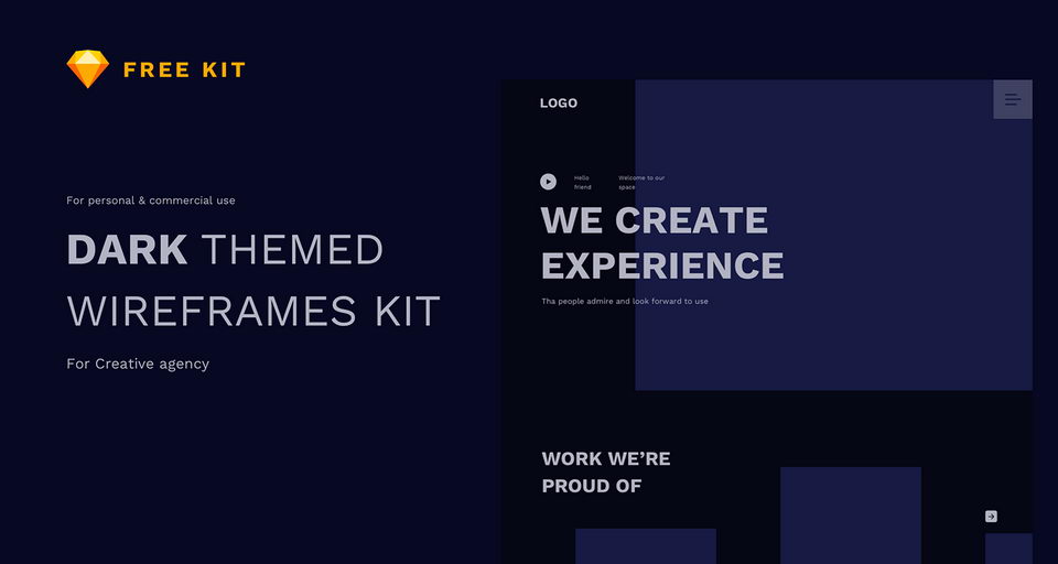 Wireframe Kit Dark