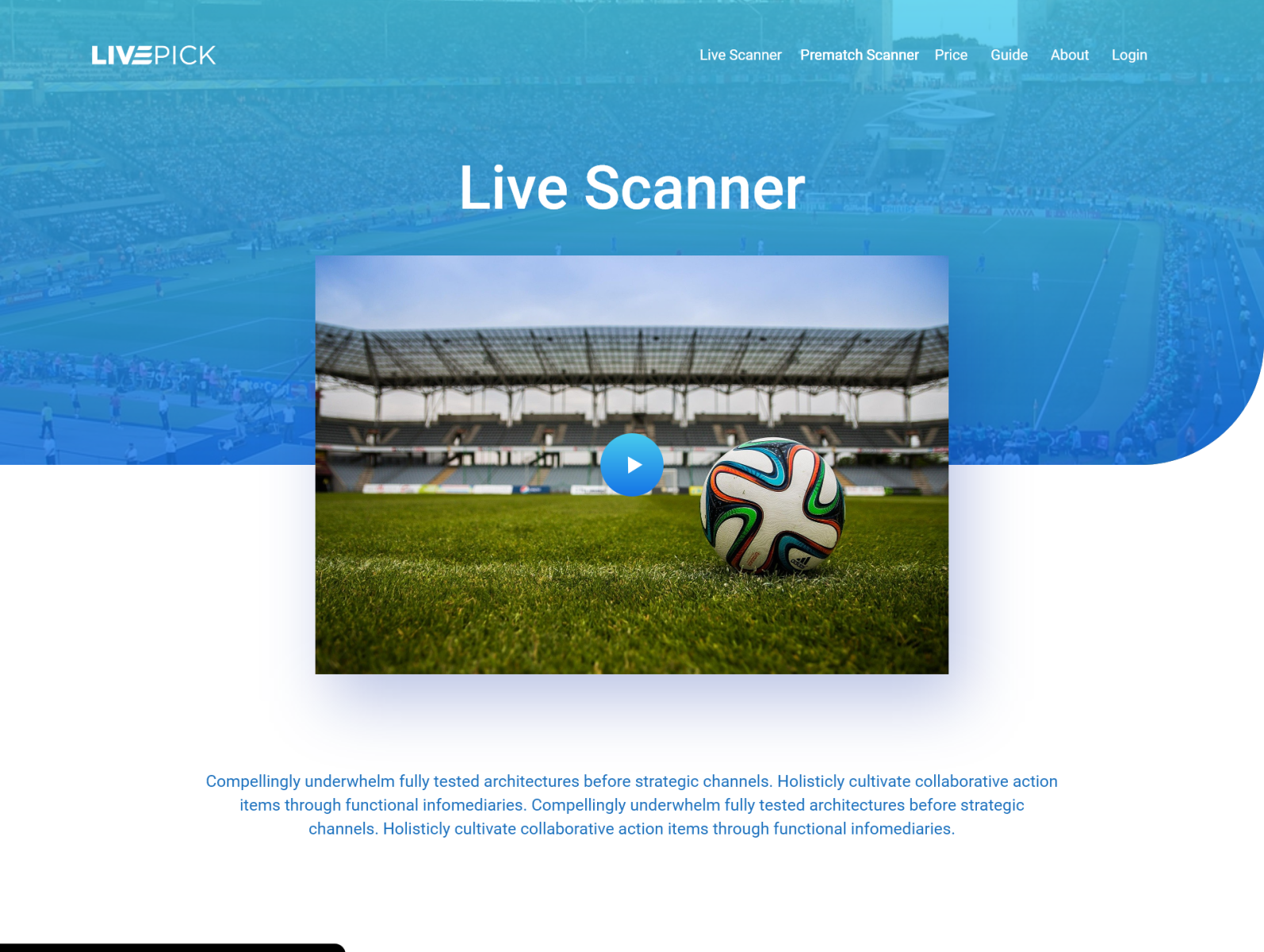 Free Football/Soccer Betting Landing Page XD Template