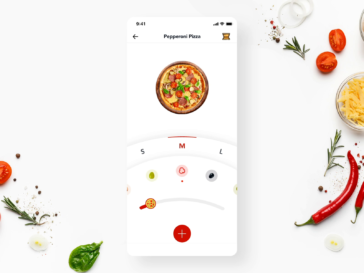 Pizza order app XD animation Templates
