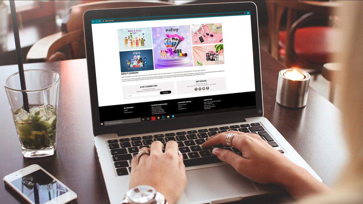 Working On MacBook Mockup