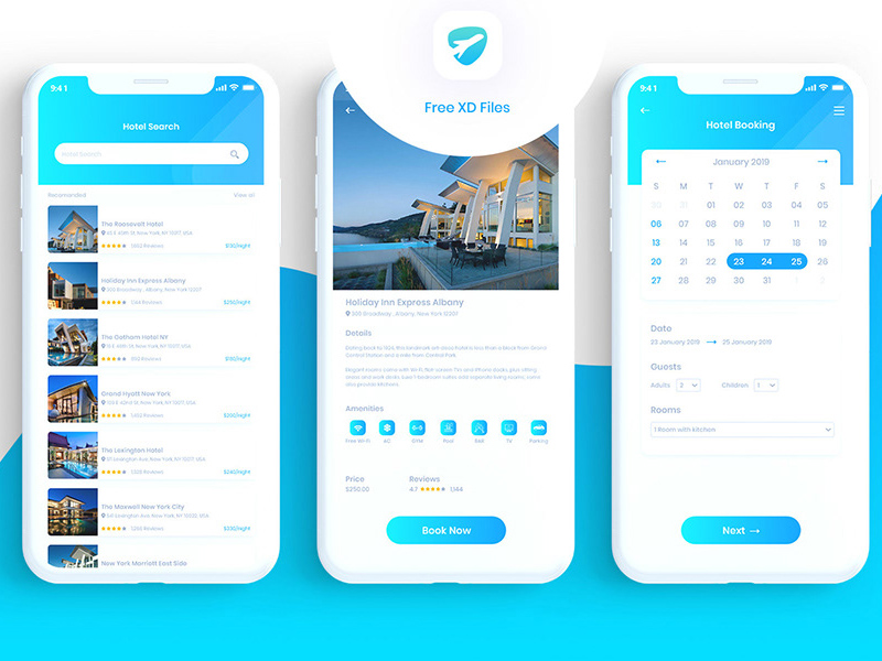 Bokify Free Hotel Booking App Ui Kit