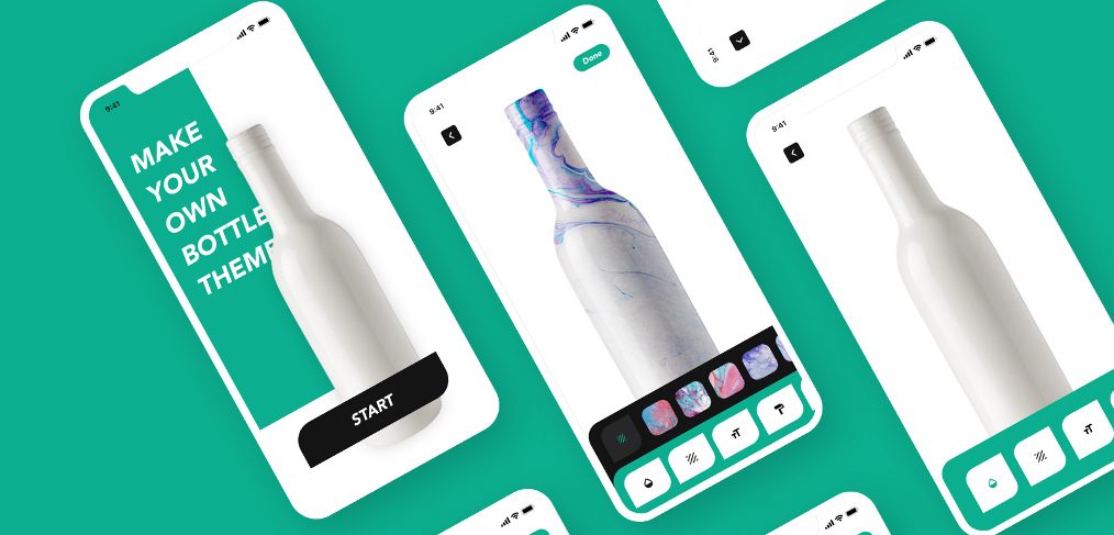 Bottle Graphic Editing Animation