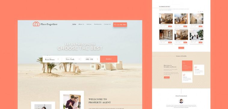 Download Free Property Rental Website Xd Template Xd File