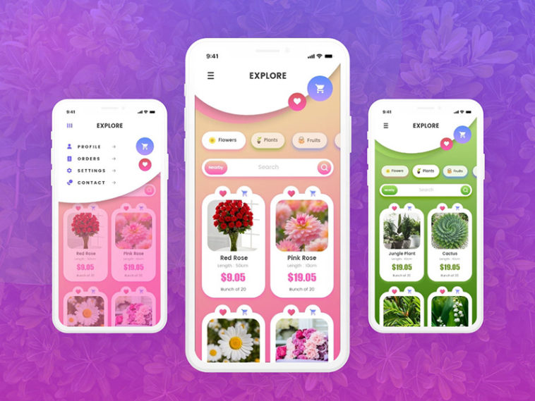 Free Shopping APP Design For Adobe Xd Templates - Xd File