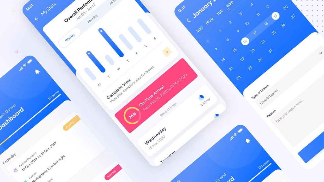 Free 2020 Calendar Design Template Adobe XD - Free Adobe Xd File