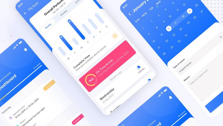 Attendance App Concept Free UI kit