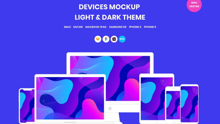 Download Free Devices Vector Mockup Pack Xd File