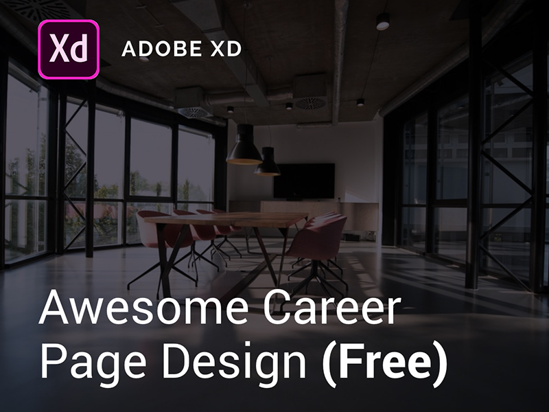 Career Page Design Free Adobe Xd Template