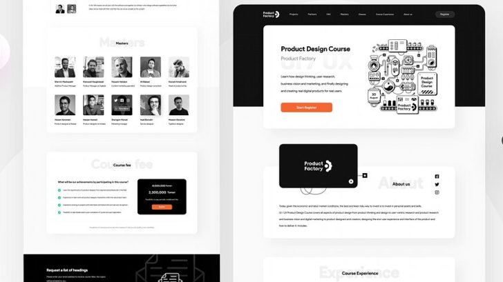 SaaS Landing Page Sketch Website Template Free Free Xd File