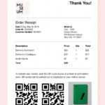 Email Order Receipt XD Template