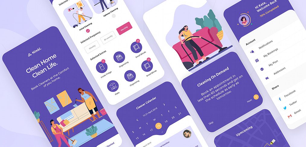 House Cleaning App Xd Template