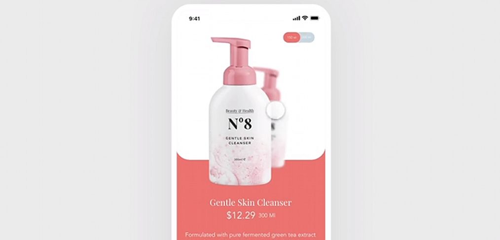 Xd Beauty Product Screen And Animation